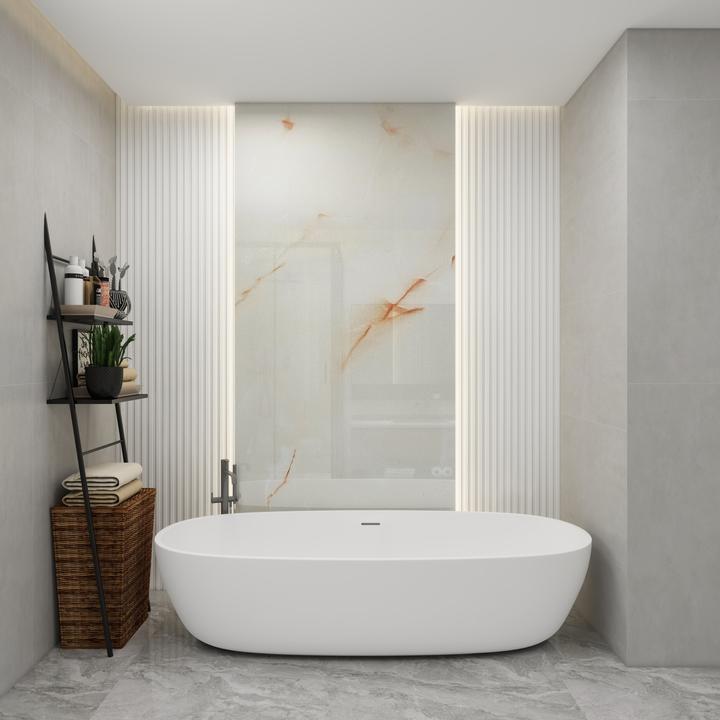 Actual product image Neu.Haus Shower splashback set Bladel set of 12 120 x 60 cm Jade Marble (120 cm, 60 cm, 120 cm)
