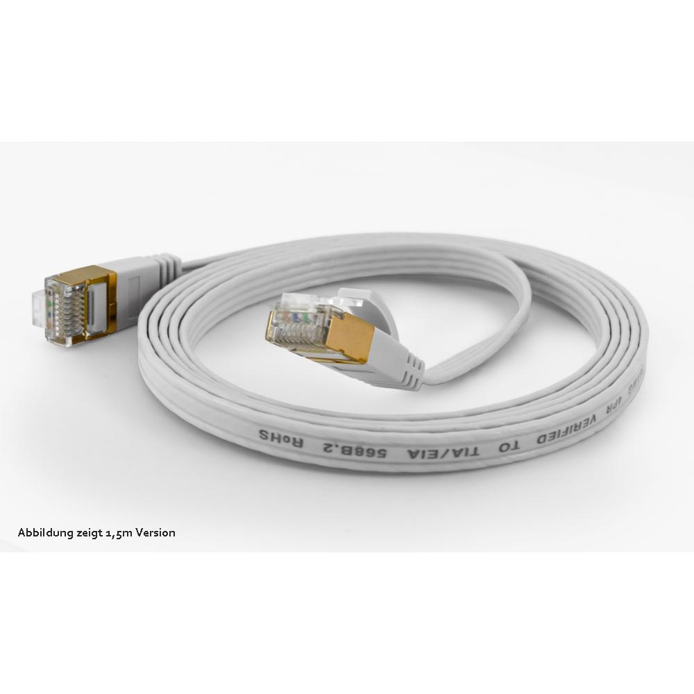 Thumbnail - Wantec Flaches CAT6A FTP Patchkabel (F/UTP, CAT6a, 3 m), Netzwerkkabel