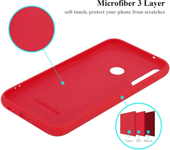 Actual product image Cadorabo TPU Liquid Silicone Case Cover (Huawei P40 Lite E)