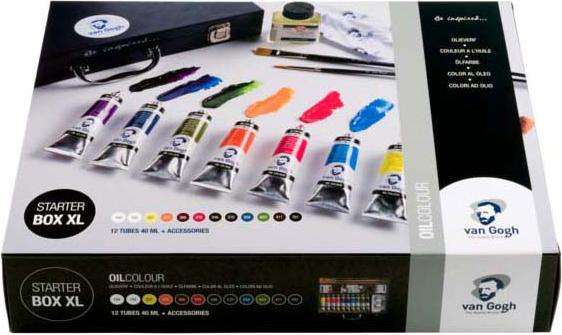 Actual product image Talens Oel VanGogh Set Starterbox XL 12 tubes 40ml (Multicoloured, 40 ml)