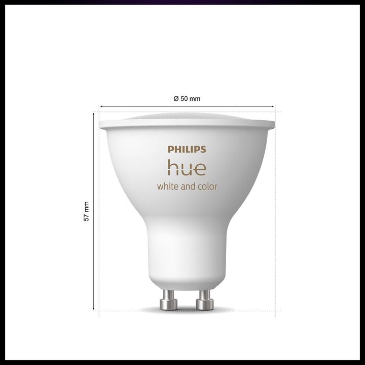 Immagine prodotto Philips Hue Starter Kit Bridge Pro + LED White & Color Ambiance (GU10, 400 lm, 3x)