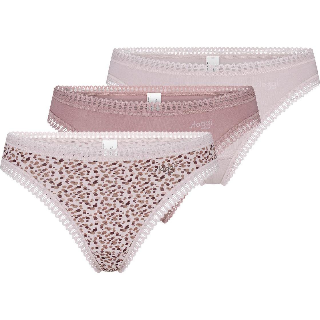 Sloggi, Damen, Unterhosen, GO Crush String C3P, Rosa, (L, 3er Pack)