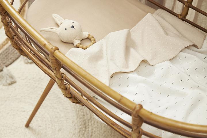 Produktbild Meyco Baby Plume bettlaken wiege - soft sand - 75x100cm