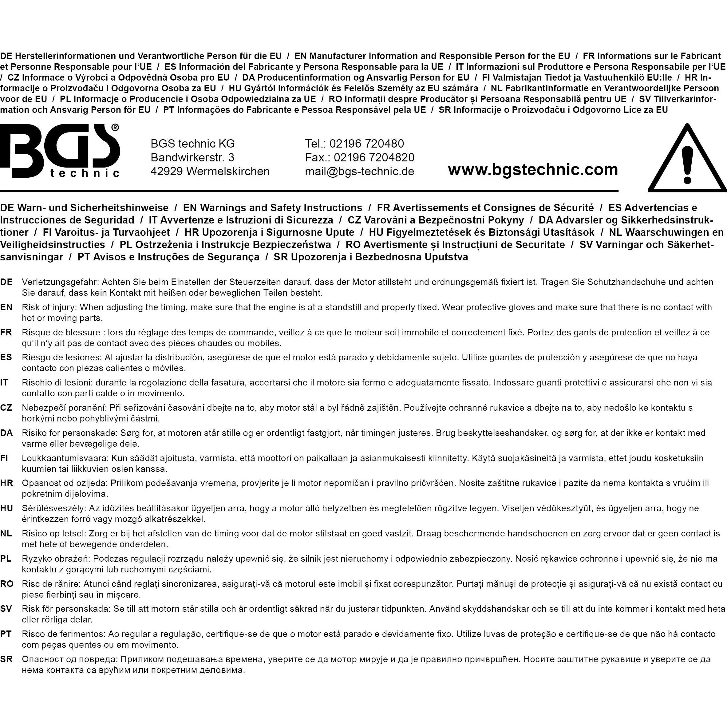 Thumbnail - BGS, Fahrzeug Werkzeug, Einlage 1/3: Schwungrad-/Kurbelwellen-Riemenscheiben-Blockier- und Stirndeckeltrenn-Werkzeug-Sat...