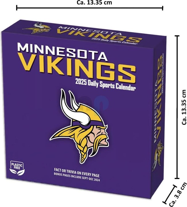 Image du produit NFL - Minnesota Vikings -Calendrier de bureau 2025 (Français, Espagnol, Italien, Anglais, Allemand)