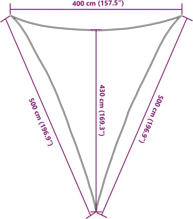 Produktbild vidaXL Sonnensegel 100% Polyester Oxford (4 x 5 x 5 m)