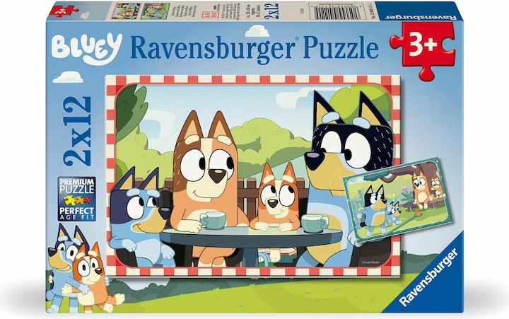 Actual product image Ravensburger Children's puzzle - 12004111 Bluey - puzzle for children aged 3 and over, with 2x12 pieces (12 pieces)