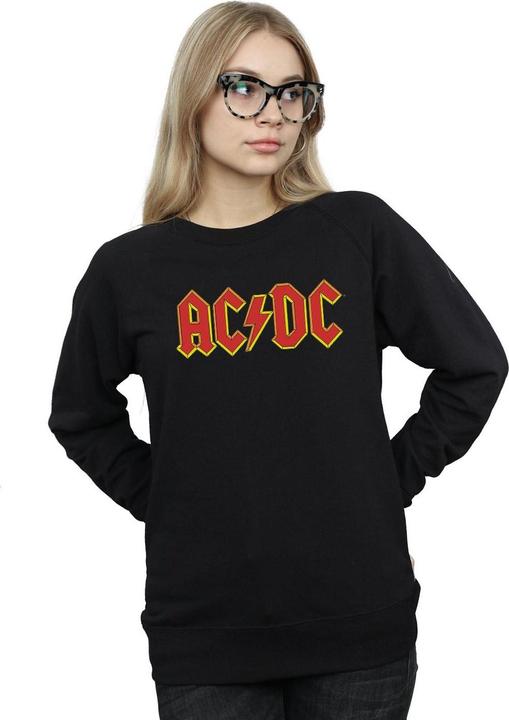 Actual product image AC/DC Womens/Ladies Red Logo Sweatshirt (L)