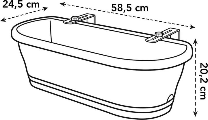 Produktbild Elho Corsica Easy Balcony (57.50 x 24 x 19 cm)