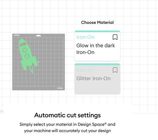 Actual product image Cricut Aufbügelfolie Glow in the Dark 30.5 x 61 cm, Grün