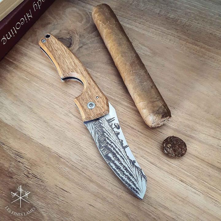 Produktbild Les Fines Lames Zigarrenmesser Le Petit Barrel Cognac (CC0201068)