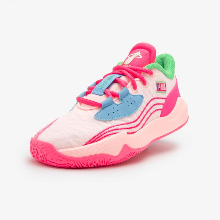 Actual product image Tarmak Kids Basketball Shoes Low NBA Miami Heat - Fast 900 Low-1 pink (39)