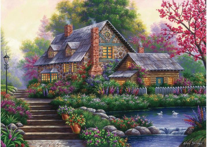 Produktbild Ravensburger Romantisches Cottage (1000 Teile)