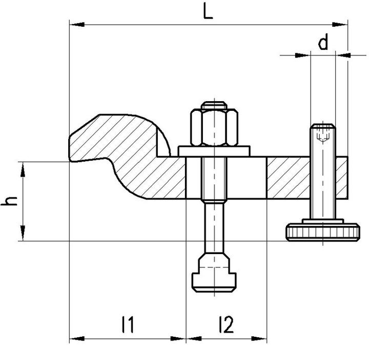 Actual product image Amf Clamp cranked adjustable