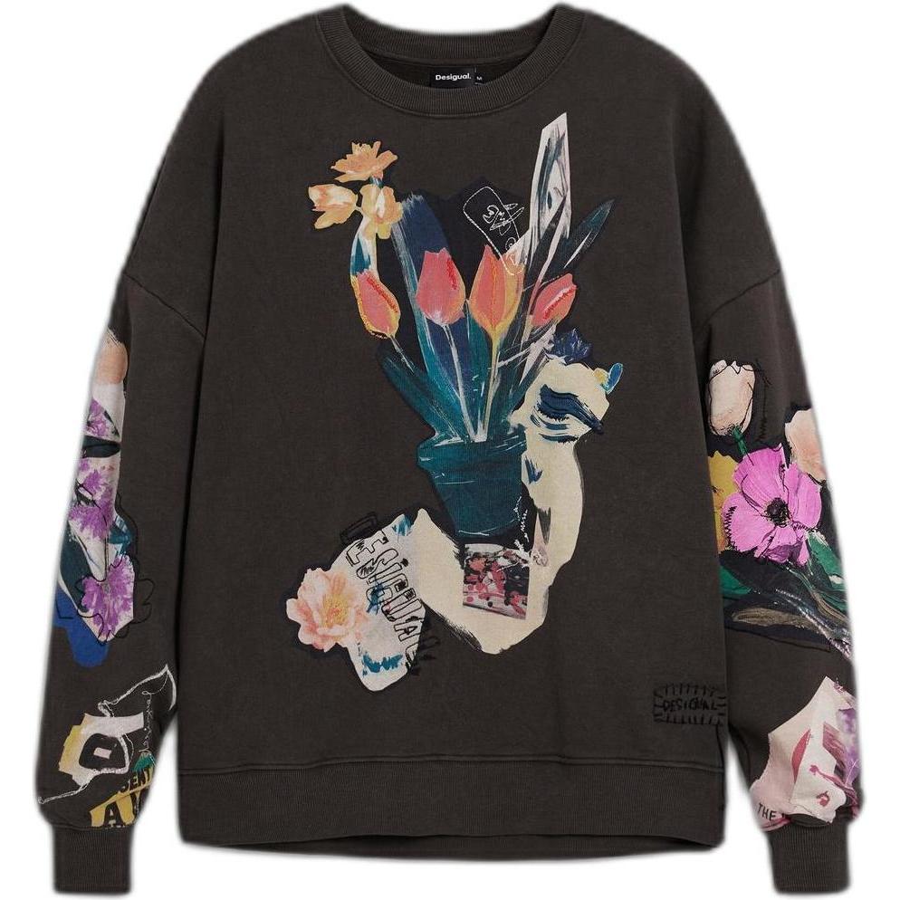 Desigual, Damen, Pullover, Evelyn, Schwarz, (M)