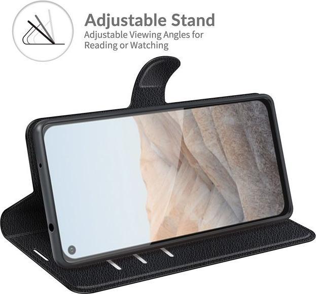 Actual product image MU Classic Litchi Leather Bookcover Series (Google Pixel 5a)