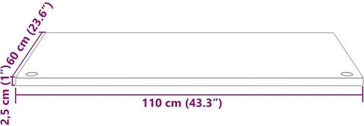 Image du produit VidaXL Plateau de bureau Blanc 110x60x2,5 cm Pin massif (110 x 60 x 2,5 cm)