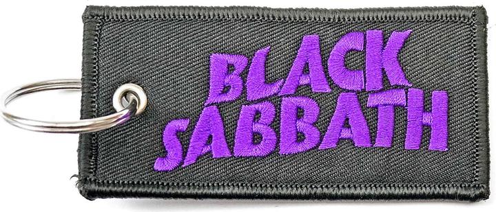Actual product image Black Sabbath Wavy Logo Double Sided Patch Keyring