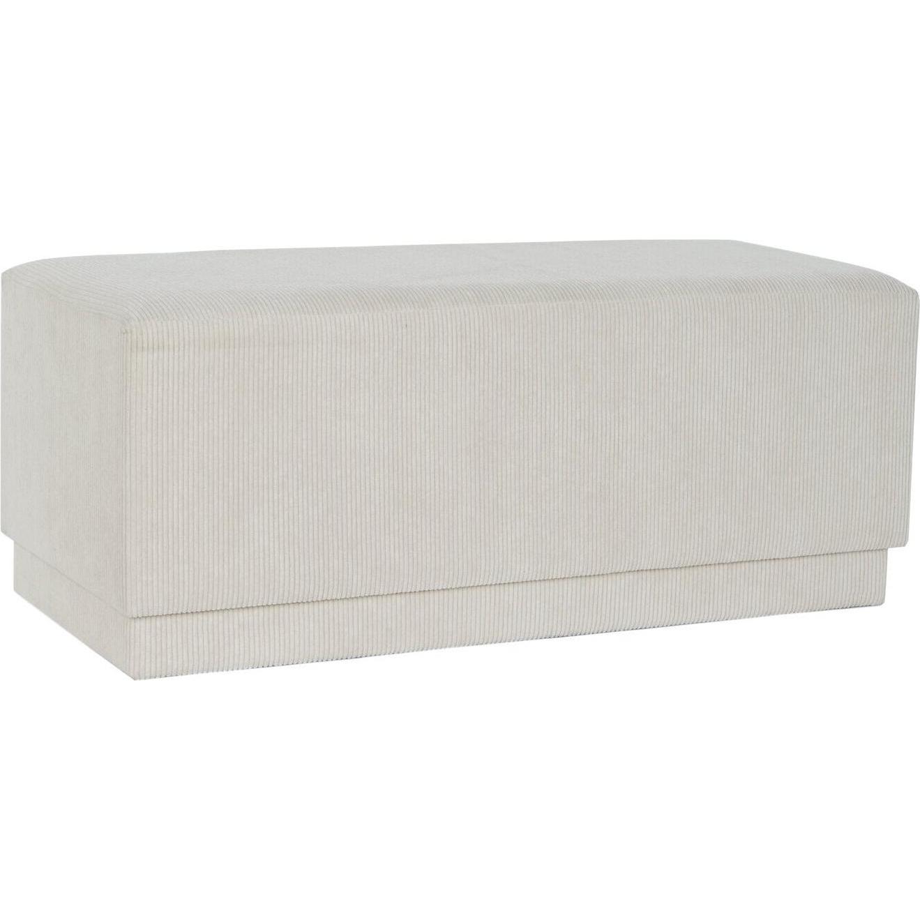 DKD Home Decor, Sgabello + Pouf, Bench Beige MDF Wood 100 x 40 x 40 cm