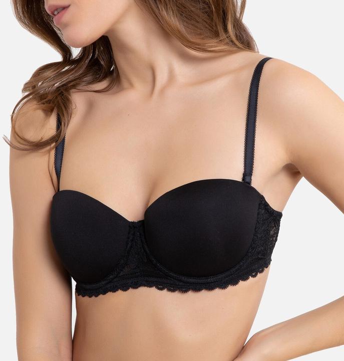 Actual product image La Redoute Collections Spitzen-BH in Bandeau-Form aus recyceltem Material (70 C)