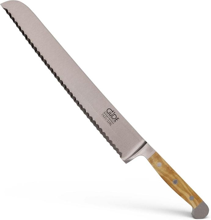 Produktbild Güde Brotmesser "Franz ", geschmiedet, Doppelkropf, Griff: ital. Olivenholz, beidseitig geschliffen