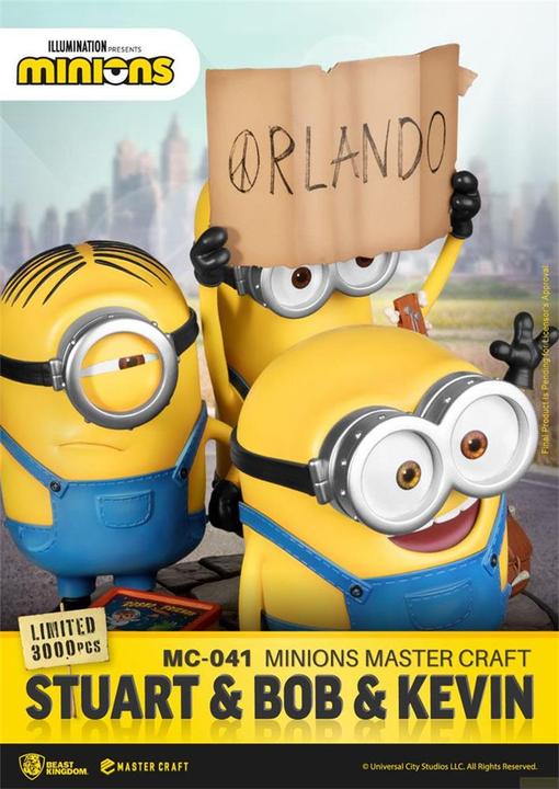Actual product image Beast Kingdom Les Minions statuette Master Stuart & Bob & Kevin 35 cm