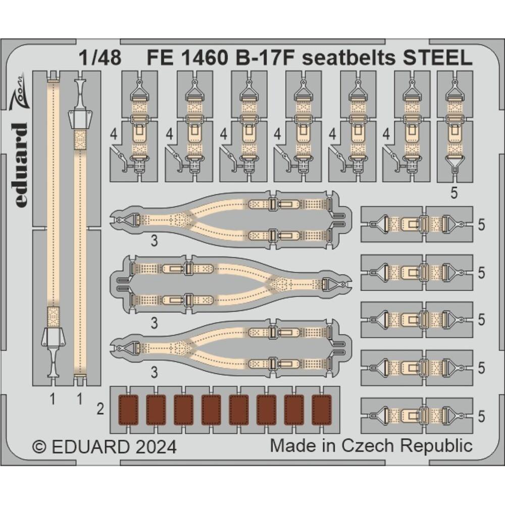 Eduard B-17F seatbelts STEEL 1/48