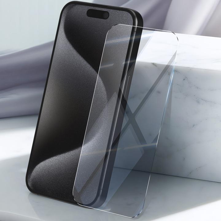 Actual product image Mayaxess CrystalGuard screen film (1 pcs., Apple iPhone 15 Pro)