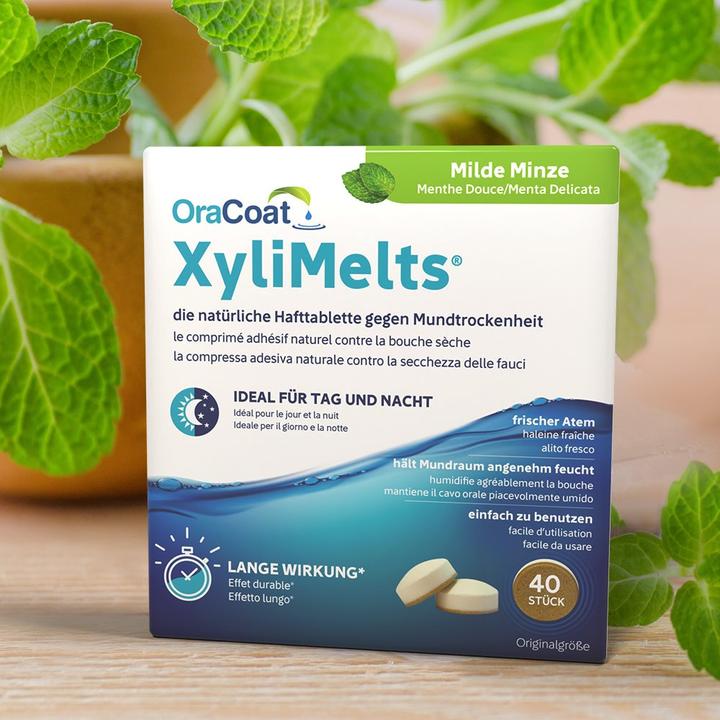 Immagine prodotto Xylimelts Compresse adesive contro la secchezza delle fauci (40 x, 270 ml, 59 g)