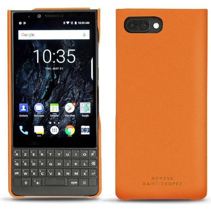 Noreve Lederschutzhülle (Blackberry KEY2), Smartphone Hülle, Orange
