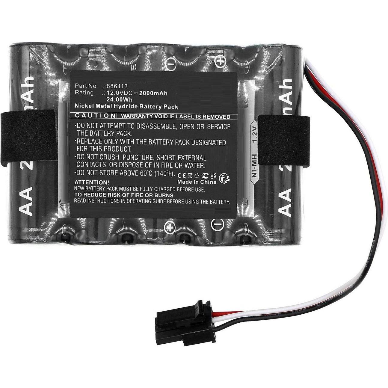Thumbnail - CoreParts Battery 12.0V 2000mAh 24.00Wh (12 V, 2000 mAh)