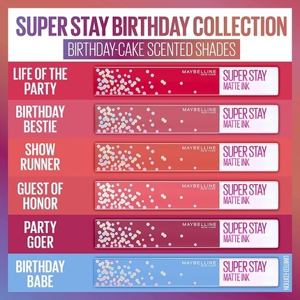Energie-Label Maybelline New York Super Stay Matte Ink (395 Birthday Bestie)