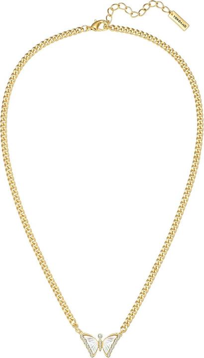 Produktbild Yokoamii Kette mit Anhänger gelbgold Perlmutt weiss Zirkonia weiss - 38634 (Messing 100%)