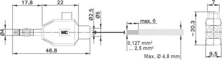 Produktbild Stäubli Büschelstecker Stecker, gerade