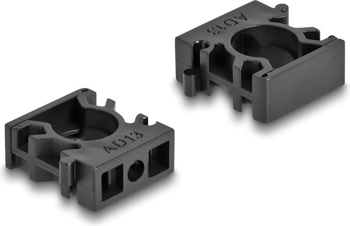 Image du produit Delock Support de gaine de câble 13 mm, 8 pièces, noir (Gaines pour câbles, 3.03 cm)