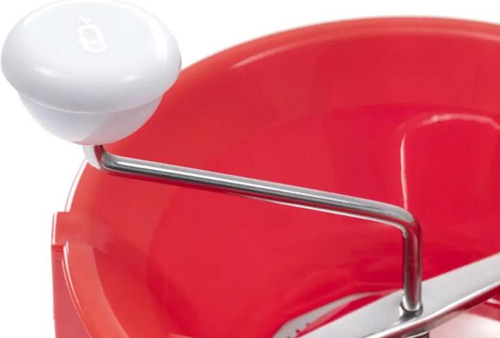 Produktbild Tomatto Robuste Gemüsemühle Ø22cm in Rot-Weiss mit 3 Sieben: Passiermühle