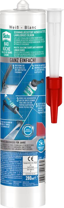 Produktbild Sista Bad & Küche weiss (0.36 kg, Weiss, 280 ml)