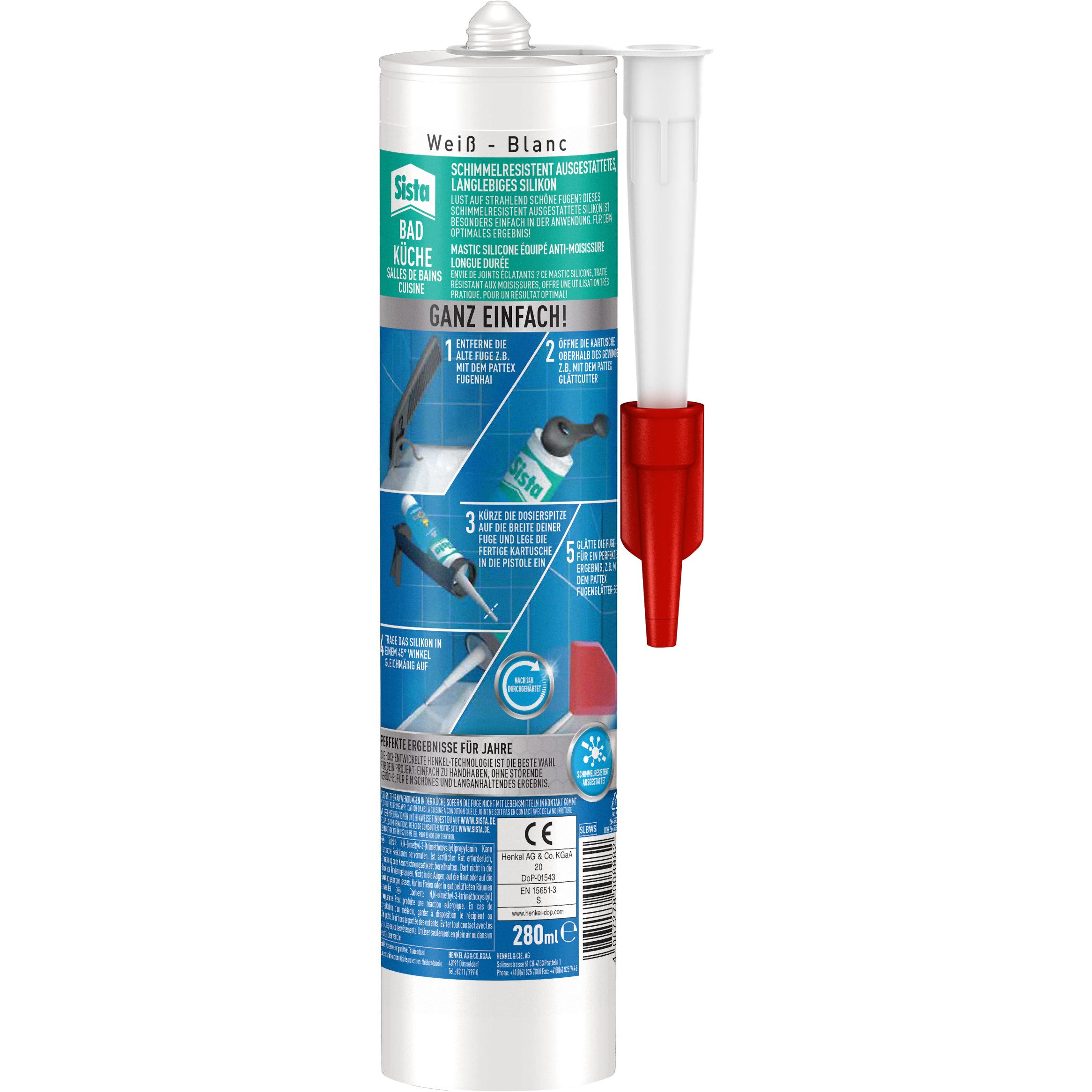 Sista, Sigillante, Bagno & Cucina bianco (0.36 kg, Bianco, 280 ml)