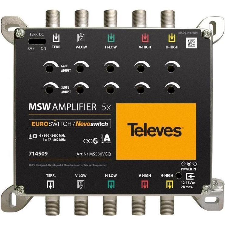 Thumbnail - Televes Verstärker 5-fach Guss 30dB f. mS NEVO o.NT MS530VGQ (Verstärker), SAT Zubehör