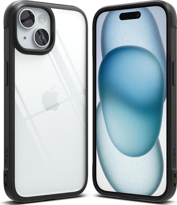 Actual product image Ringke iPhone 15 Plus Case Fusion Bold Clear/ Black (Apple iPhone 15 Plus)