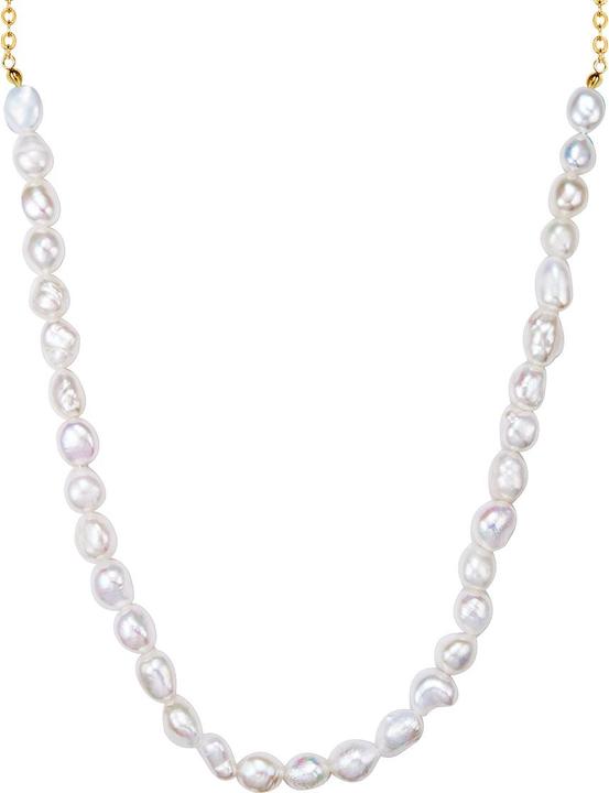 Image du produit Lulu & Jane Alliage métallique perle d'eau douce or jaune 42,0 cm chaîne de base + 5,0 cm extension - 33060 (14 carats plaqué or jaune, 42 - 47 cm)