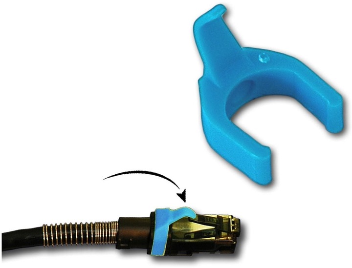 PatchSee Kabel Clip Farbe Hellblau, Set= (10 cm)
