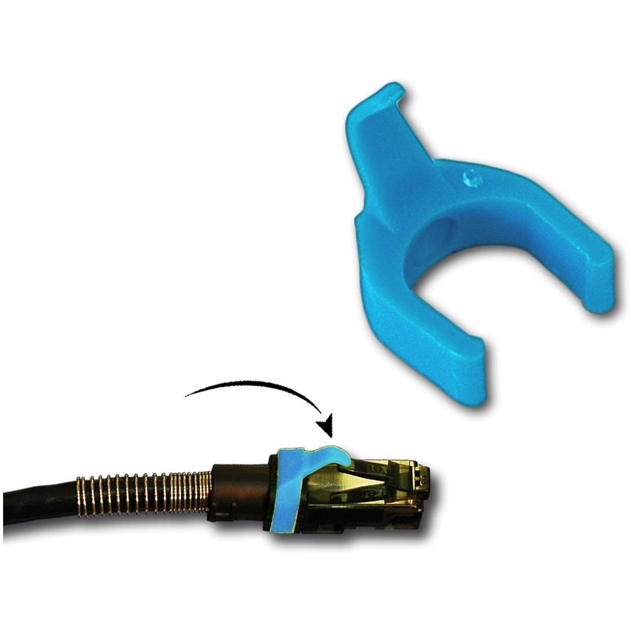 PatchSee, Kabelschutz + Kabelführung, Kabel Clip Farbe Hellblau, Set= (90 mm)
