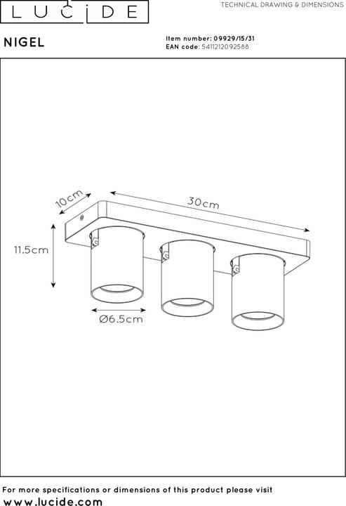 Image du produit Lucide Nigel (960 lm, GU10)