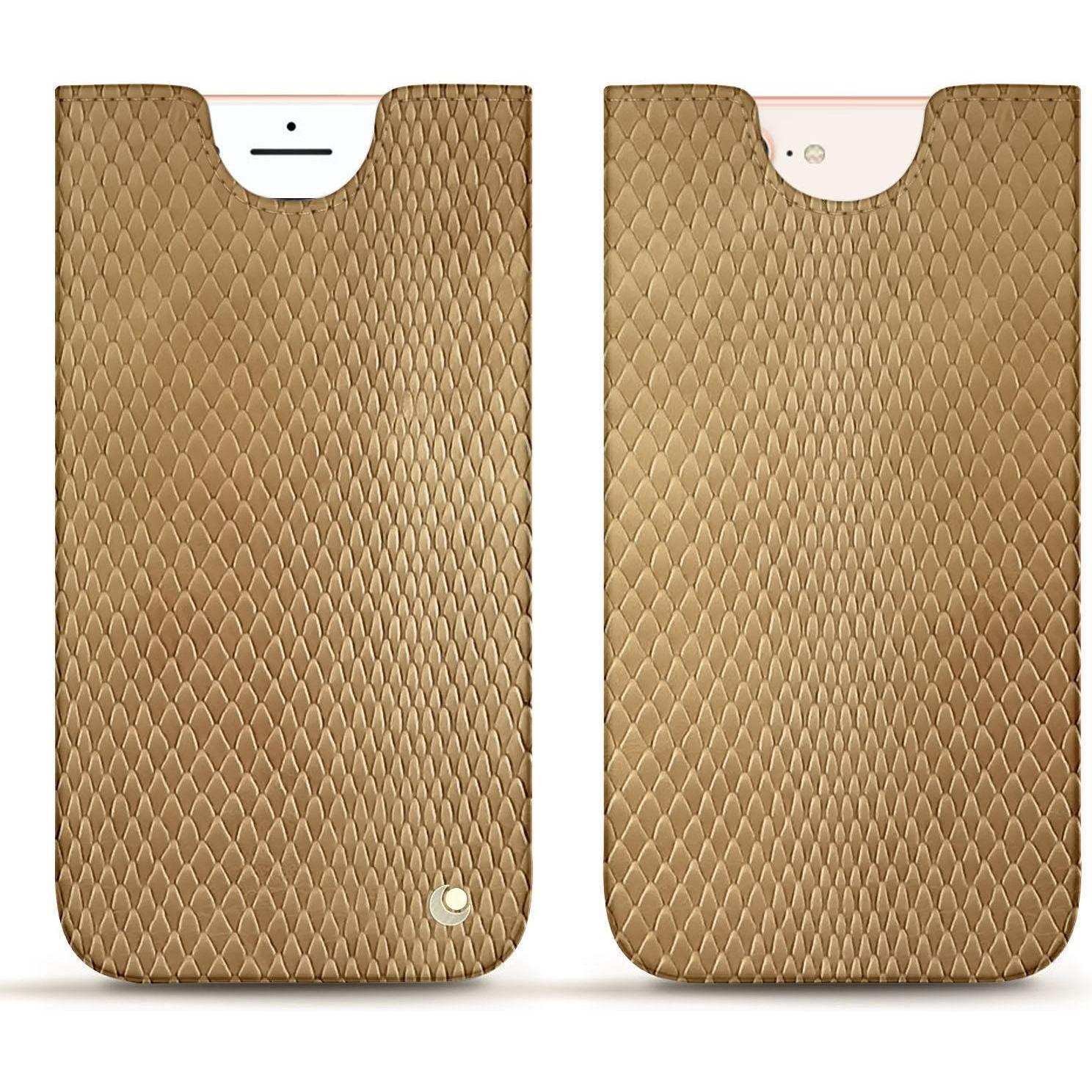 Noreve Lederschutzhülle (Apple iPhone 8 Plus), Smartphone Hülle, Beige