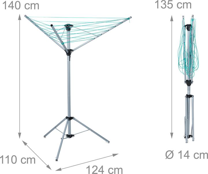 Produktbild Relaxdays Wäschespinne (15 m)