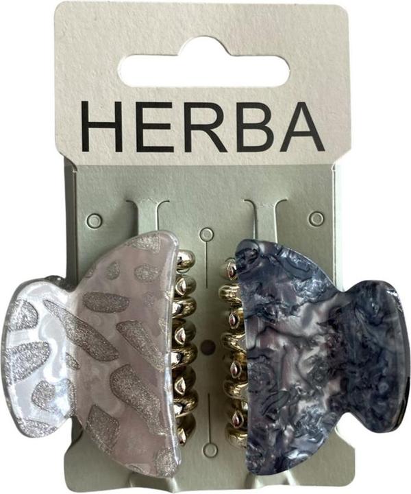 Immagine prodotto Herba Klammer 4cm Acetat hellgrau grau 2 (2 pz.)