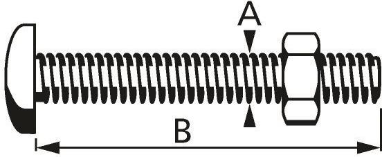 Actual product image Suki Truss-head screw M6x80mm (10 Screws per piece)