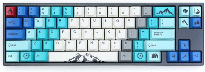 Actual product image Varmilo VEA87 Summit R1 TKL Gaming Keyboard, MX-Silent-Red, white LED - US Layout (US, Cable)