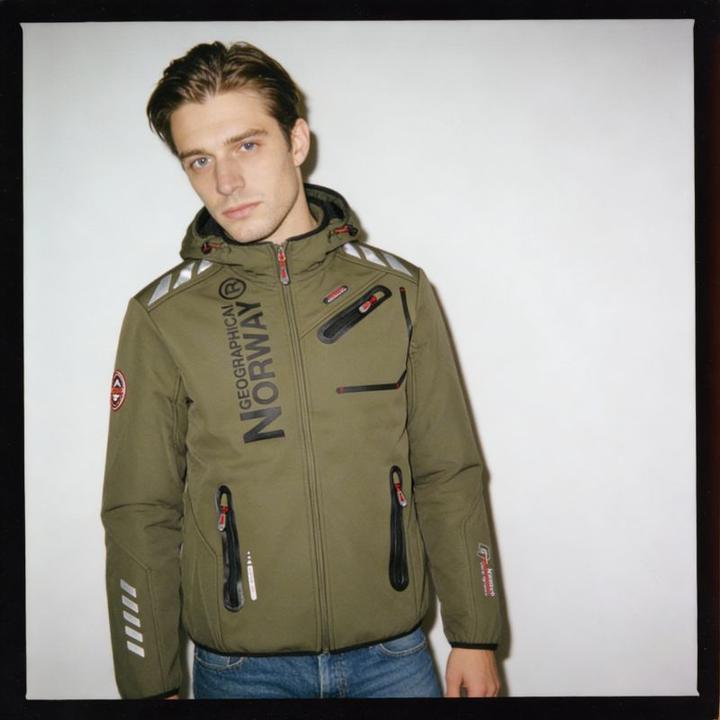 Actual product image Geographical Norway Royaute DB 068 M WY1997H/GN-Kaki / Black Softshell Jacket